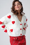 Heart Knit Cardigan - Greige Goods