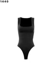 Square Neck Bodysuit - Greige Goods