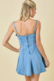 Denim Dress W/ Godet Pleats - Greige Goods