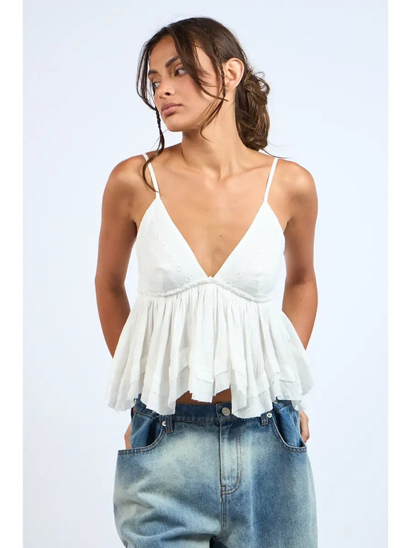Tiered Ruffle Top - Greige Goods