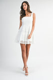 Square Neckline Flared Dress