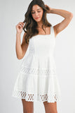 Square Neckline Flared Dress