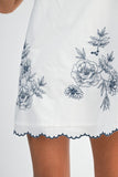 Embroidered Sleeveless Mini Dress - Greige Goods