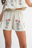 Tie Shoulder Top and Short Set - Greige Goods