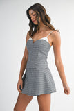 Gingham Top & Mini Skirt Set