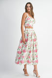 Floral Top & Skirt Set
