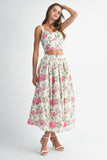 Floral Top & Skirt Set