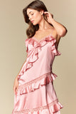 Rose Ruffle Maxi Dress