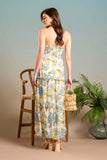 Floral Rosette Halter Midi Dress - Greige Goods