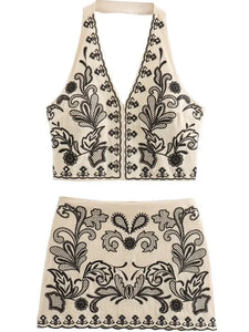 Halter Top & Skirt Set