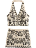Halter Top & Skirt Set