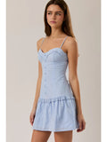 Drop Waist Eyelet Mini Dress - Greige Goods