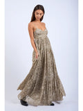 Floral Open Back Maxi - Greige Goods