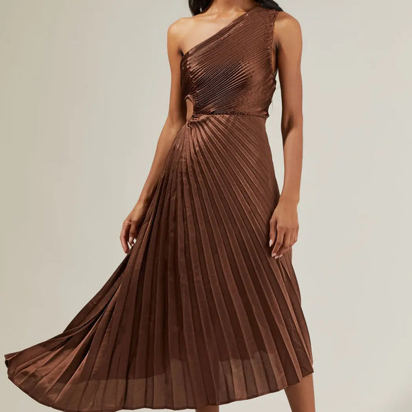 Marigold Pleated Maxi - Greige Goods