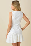 Ruffle Hem Square Neck Mini