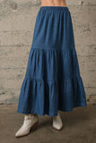 Tiered Denim Skirt - Greige Goods