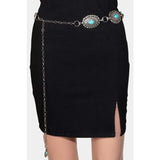 Turquoise Metal Belt - Greige Goods