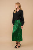 Sharon Sequin Midi Skirt - Greige Goods