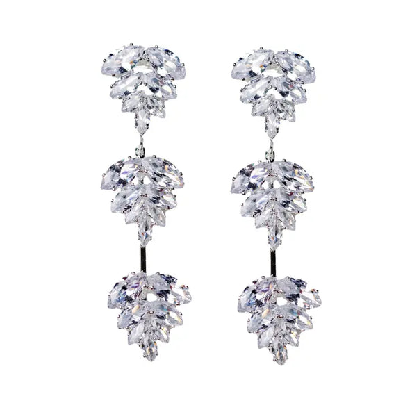 Silver Palm Drop Earring - Greige Goods