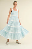 Tiered Ric Rac Midi - Greige Goods