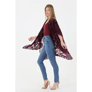 Velvet Kimono - Greige Goods