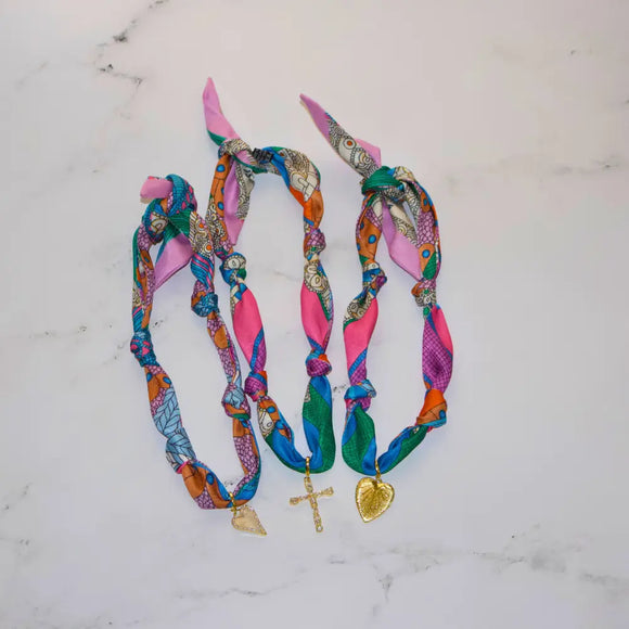 Cross Charm Scarf
