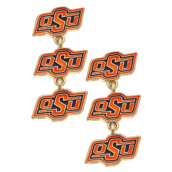 OSU Logo Tripple Drop Earring