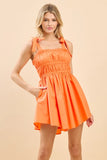 Ruched Bodice Tie Strap Mini