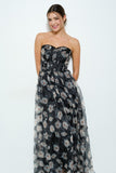 Strapless Corset Floral Maxi - Greige Goods