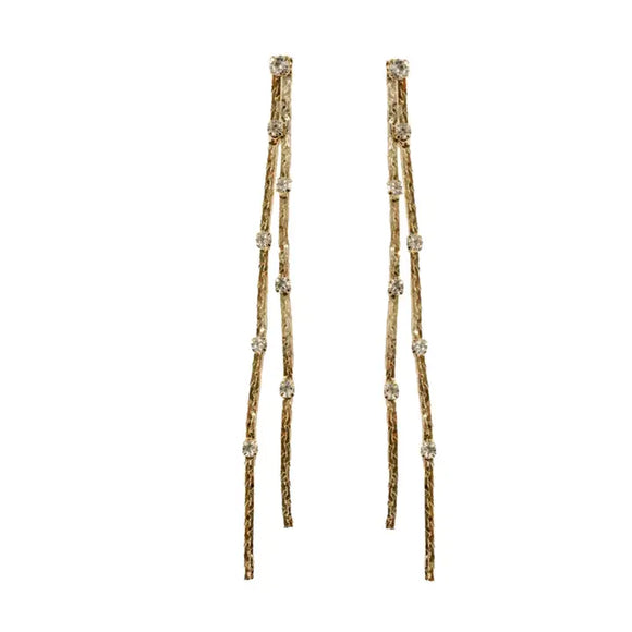 Diamond Dotted Statement Earring - Greige Goods