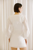 Monochromatic Embossed Dress - Greige Goods