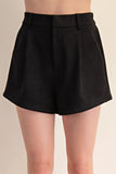 High Waist Suede Shorts - Greige Goods