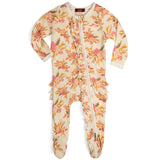 B Zip Footed Ruffle Romper - Greige Goods