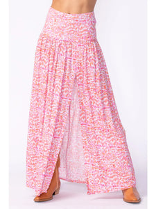 Floral Slit Maxi Skirt