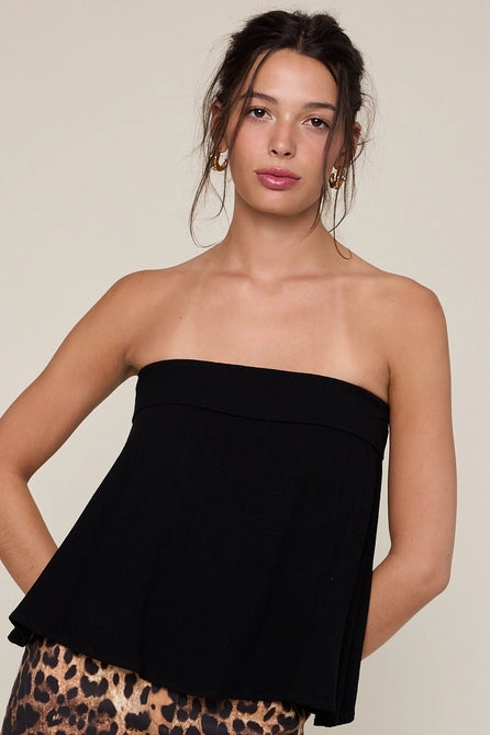 Linen Overfold Tube Top