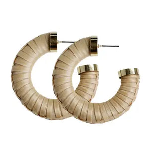 Rattan Statement Hoop - Greige Goods