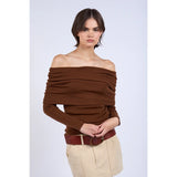 Off Shoulder Top - Greige Goods