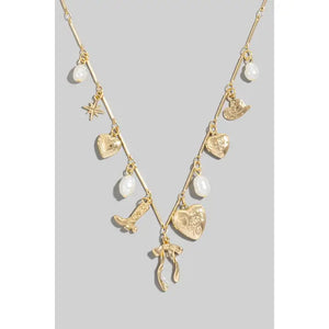 Assorted Charm Necklace - Greige Goods