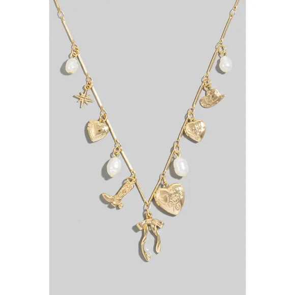 Assorted Charm Necklace - Greige Goods