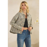 Leopard Printed Denim Dress - Greige Goods