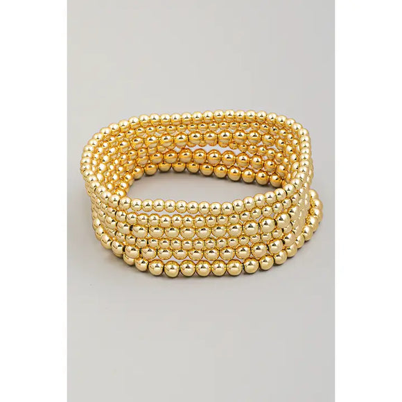 Ball Beaded Bracelet - Greige Goods