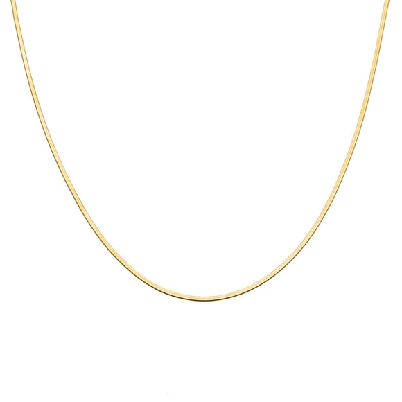 Gold Micro Herringbone Necklace - Greige Goods