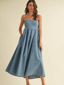 Denim Midi Dress - Greige Goods