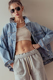 Denim Button Up Jacket - Greige Goods