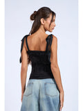 Lace Trim Cami Top - Greige Goods