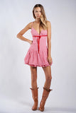 Checker Crossed Back Mini - Greige Goods