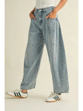 Barrel Denim Pants