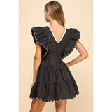 Bow Scalloped Dress