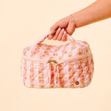 Glam & Go Quilted Cosmetic Bag - Greige Goods