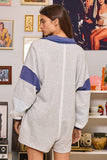 French Terry Loose Fit Romper - Greige Goods
